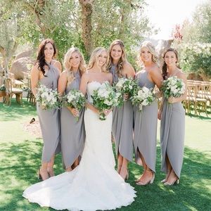 Shona Joy Dresses - Shona Joy CORE KNOT DRAPED DRESS - GREY Shona Joy Dresses - Shona Joy CORE KNOT DRAPED DRESS - GREY